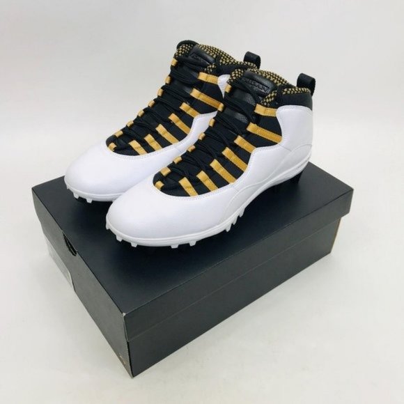 Jordan Other - Jordan 10 TD MID Football Cleats White Gold